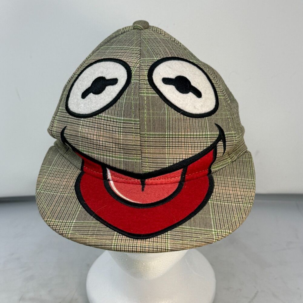 Kermit The Frog The Muppets Hat Plaid Adjustable Size Baseball Cap